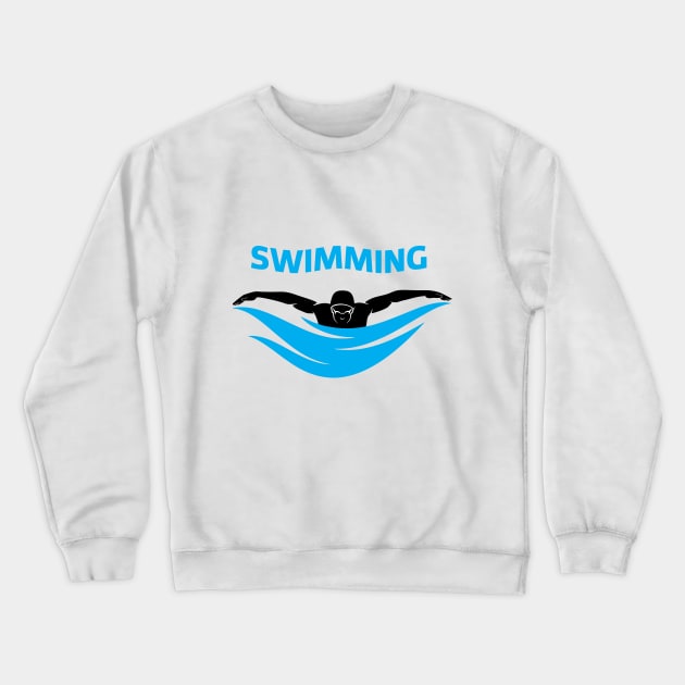 Swimming fan coach instructor lover gift for swimmer Crewneck Sweatshirt by Sport Siberia